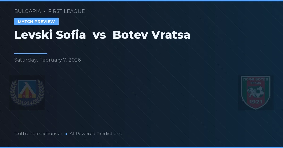 Levski Sofia vs Botev Vratsa — pronostic și avancronică meci