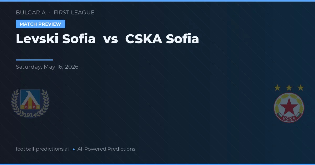 Levski Sofia vs CSKA Sofia — pronostic și avancronică meci