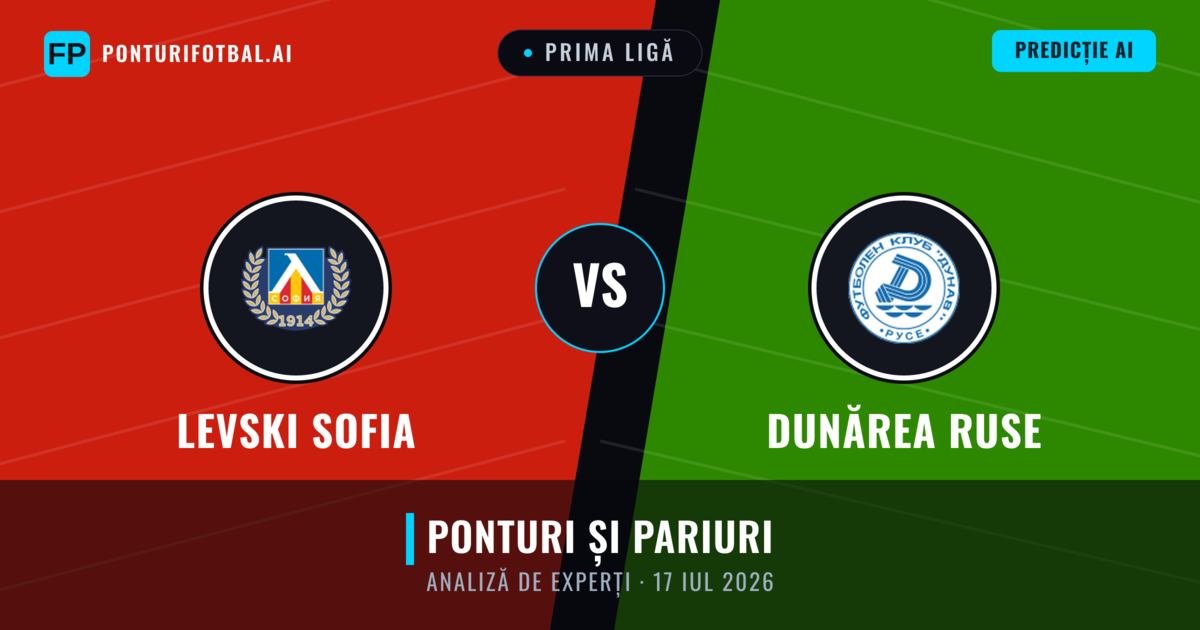Levski Sofia vs Dunărea Ruse — pronostic și avancronică meci