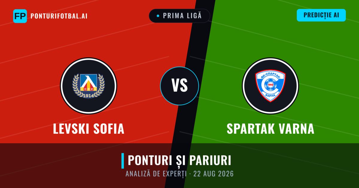 Levski Sofia vs Spartak Varna — pronostic și avancronică meci