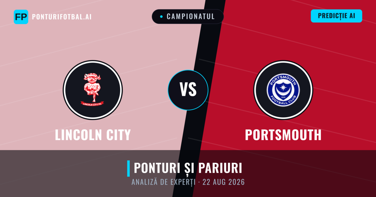 Lincoln City vs Portsmouth — pronostic și avancronică meci