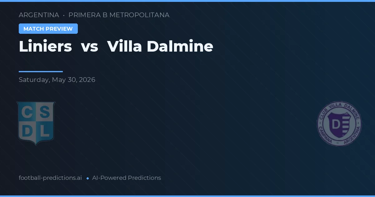 Liniers vs Villa Dálmine — pronostic și avancronică meci
