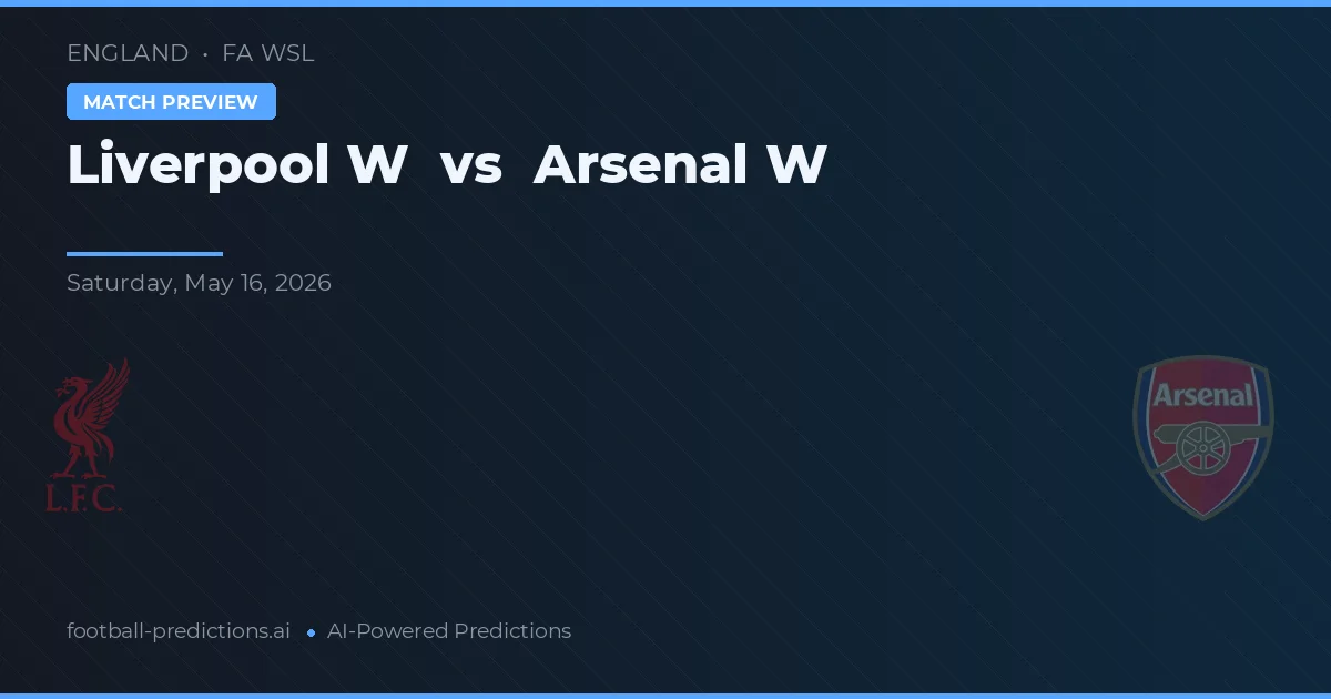 Liverpool W vs Arsenal W — pronostic și avancronică meci