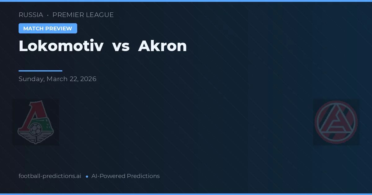 Lokomotiv Moscova vs Akron — pronostic și avancronică meci