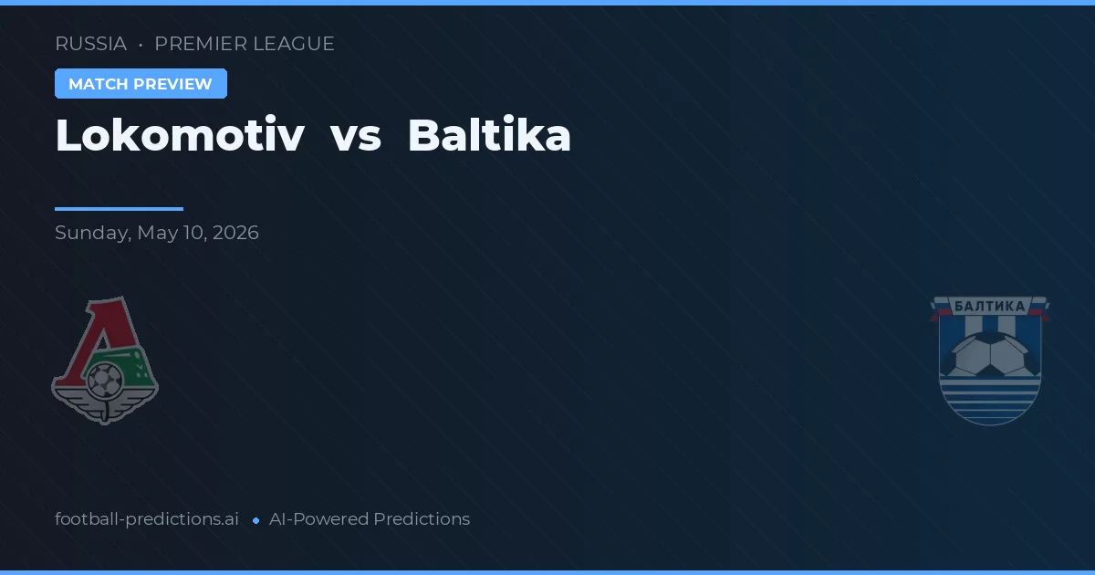Lokomotiv Moscova vs Baltika — pronostic și avancronică meci