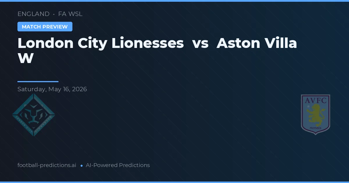 Londra City Lionesses vs Aston Villa W — pronostic și avancronică meci