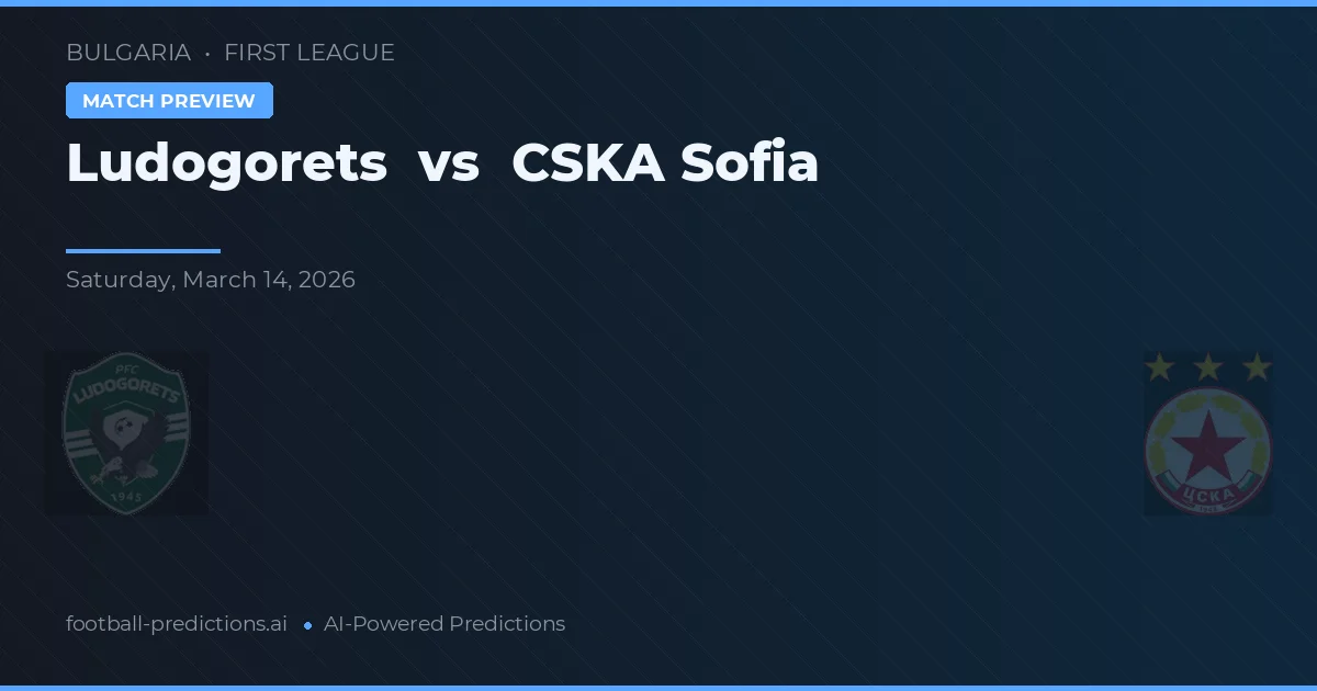 Ludogoreț vs CSKA Sofia — pronostic și avancronică meci