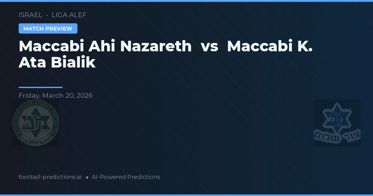 Maccabi Nazareth vs Maccabi K. Ata Bialik — pronostic și avancronică meci
