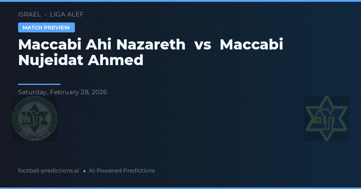 Maccabi Nazareth vs Maccabi Nujeidat Ahmed — pronostic și avancronică meci