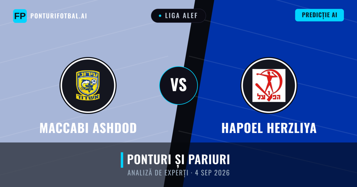 Maccabi Ashdod vs Hapoel Herzliya — pronostic și avancronică meci