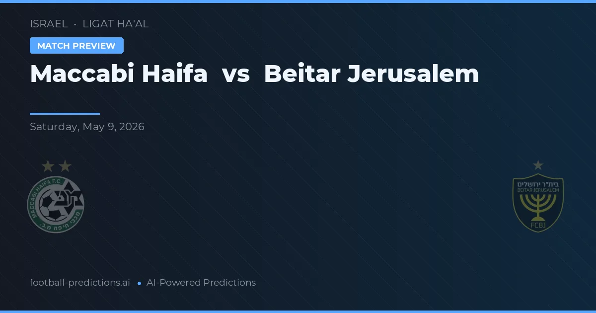 Maccabi Haifa vs Beitar Ierusalim — pronostic și avancronică meci