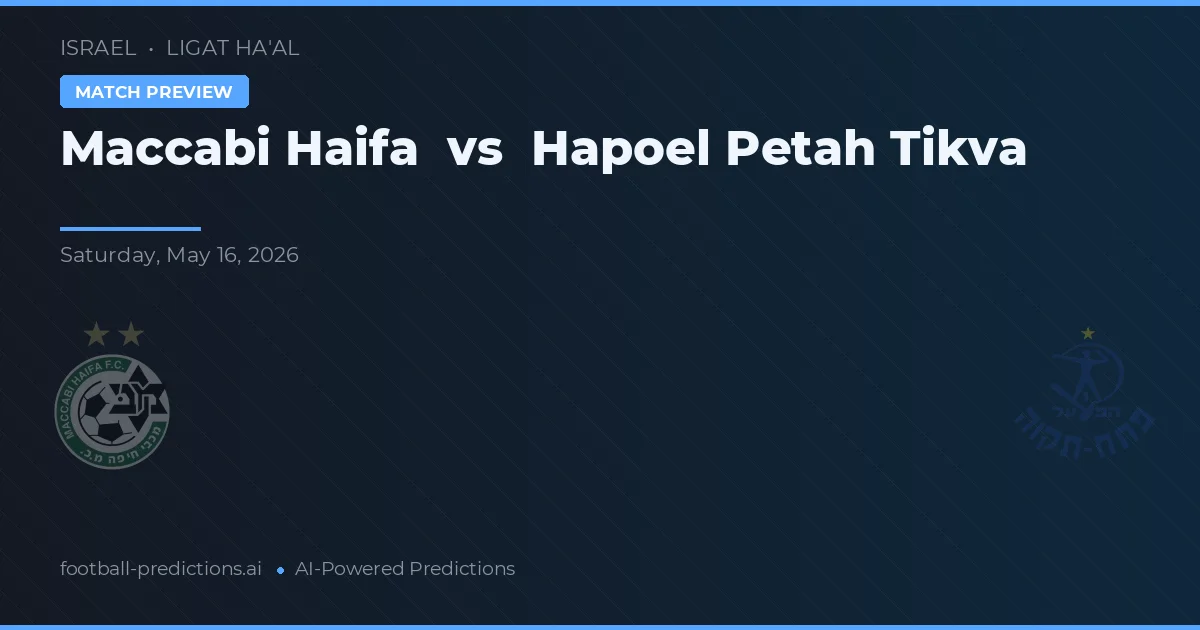 Maccabi Haifa vs Hapoel Petah Tikva — pronostic și avancronică meci