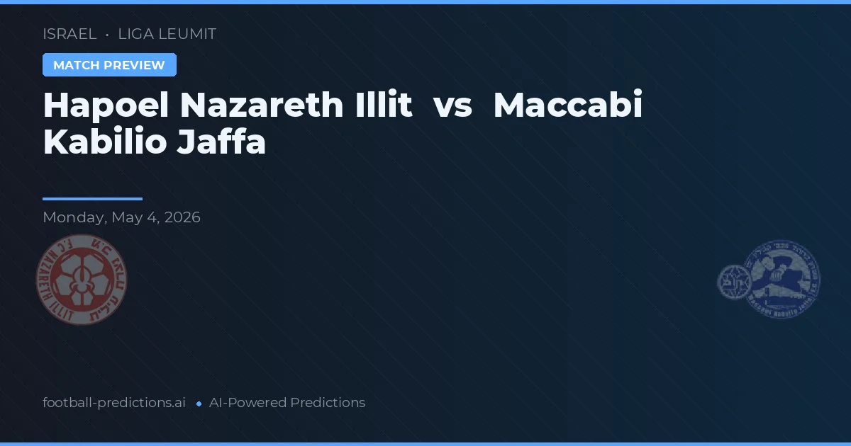 Maccabi Kabilio Jaffa vs Hapoel Nazareth Illit — pronostic și avancronică meci