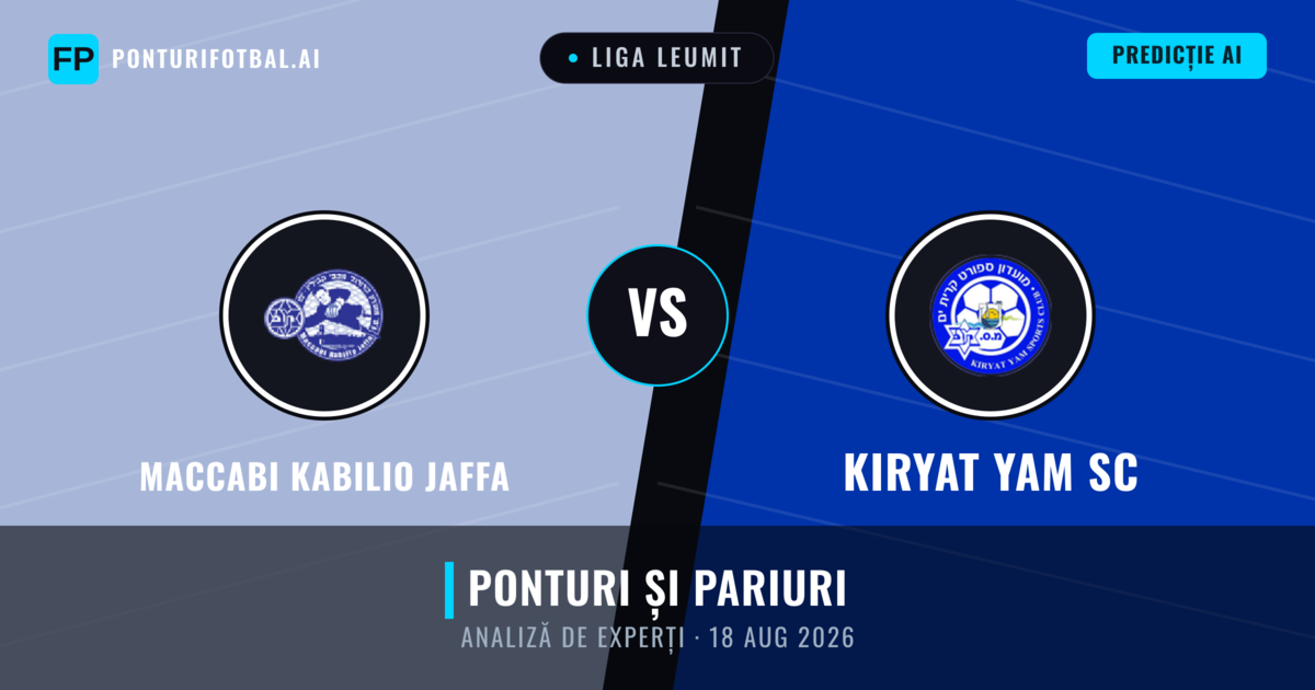 Maccabi Kabilio Jaffa vs Kiryat Yam SC — pronostic și avancronică meci
