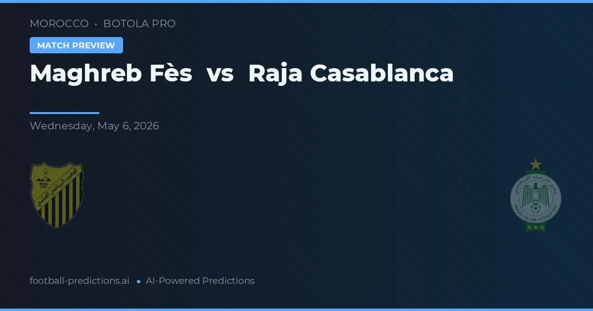 Maghreb Fès vs Raja Casablanca — pronostic și avancronică meci