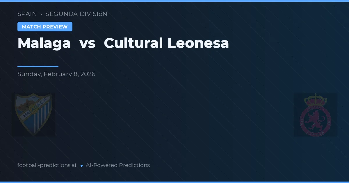 Málaga vs Cultural Leonesa — pronostic și avancronică meci