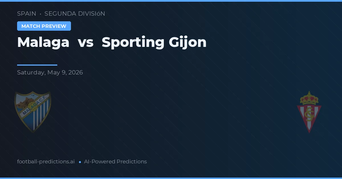 Málaga vs Sporting Gijón — pronostic și avancronică meci
