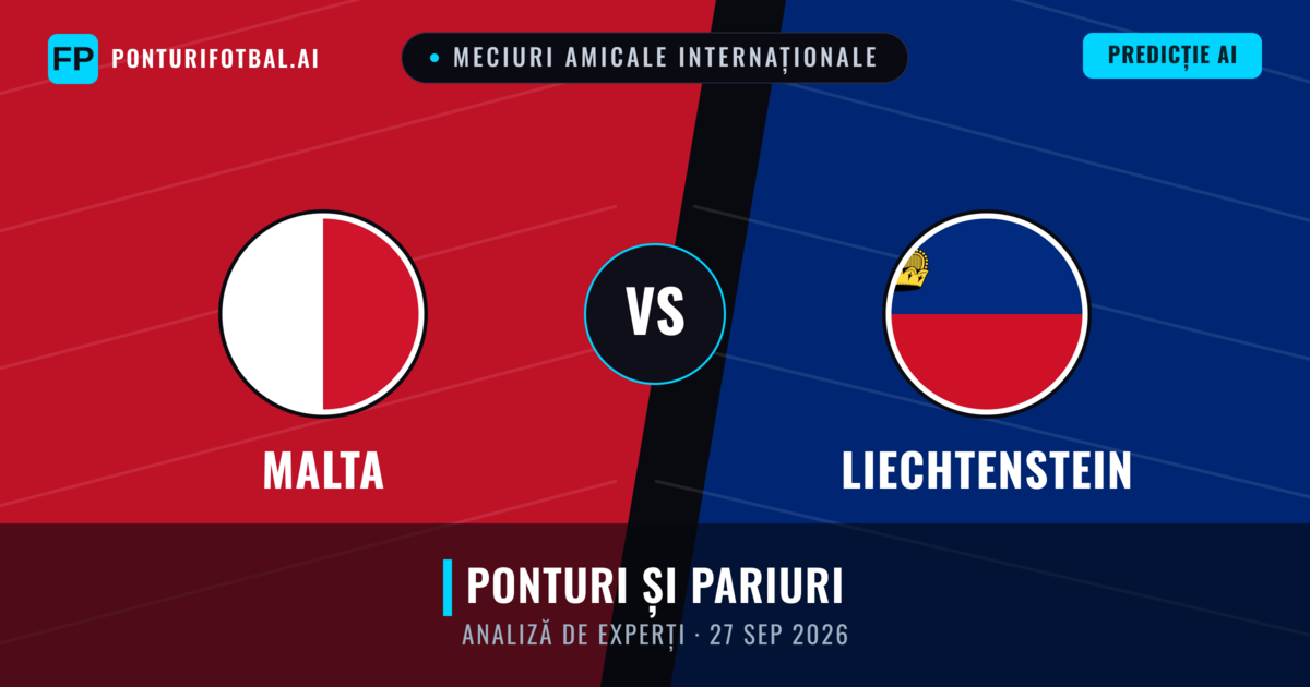 Malta vs Liechtenstein — pronostic și avancronică meci