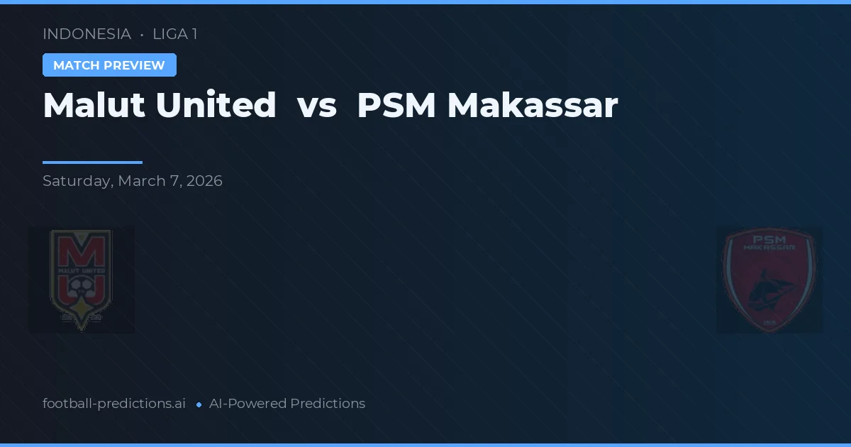 Malut United vs PSM Makassar — pronostic și avancronică meci