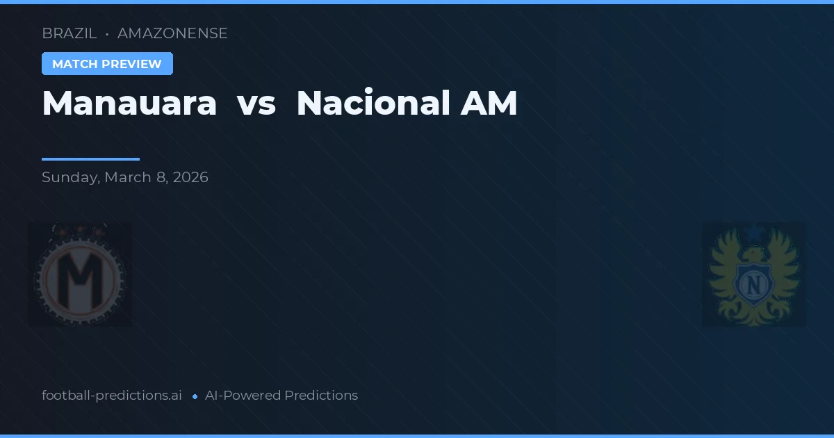 Manauara vs Nacional AM — pronostic și avancronică meci