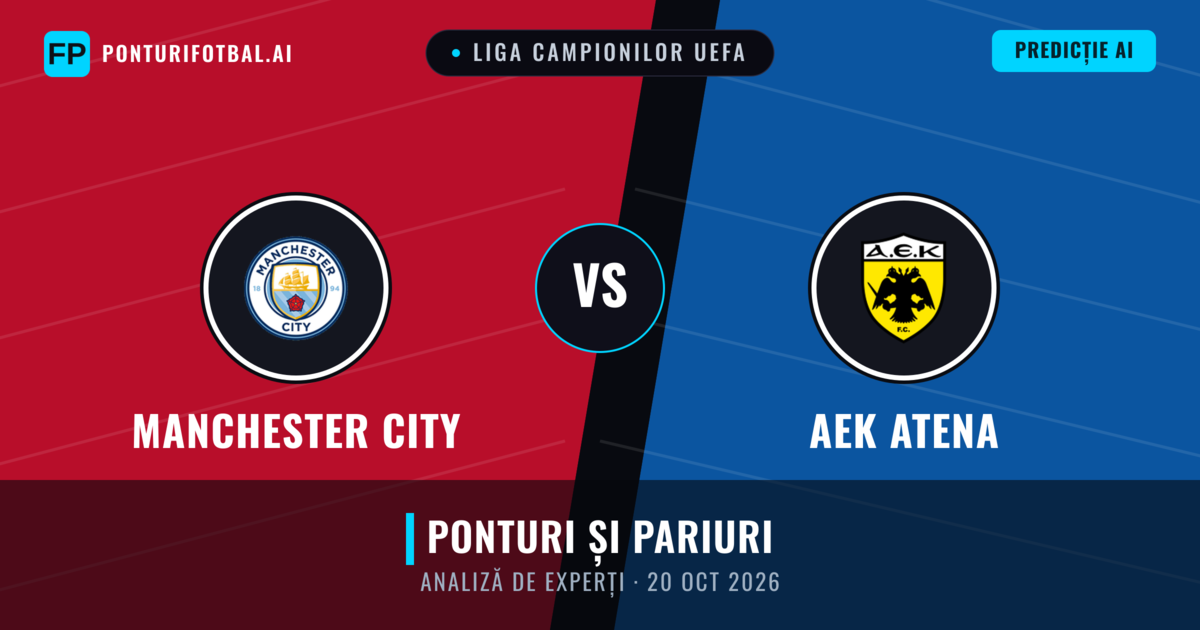 Manchester City vs AEK Atena — pronostic și avancronică meci