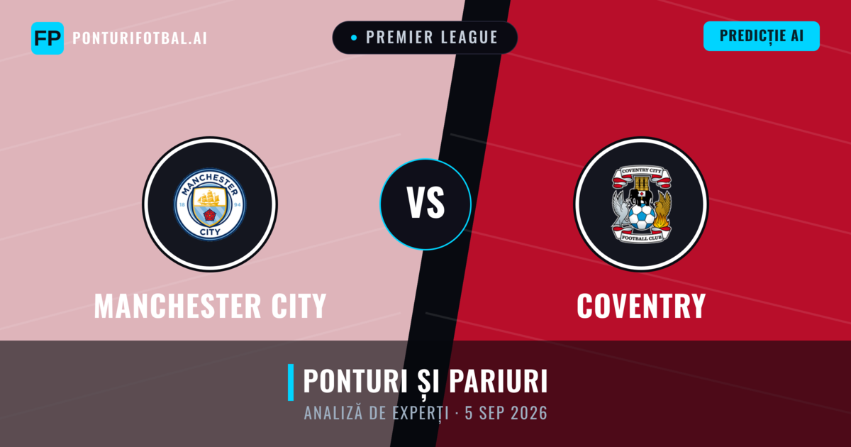 Manchester City vs Coventry — pronostic și avancronică meci