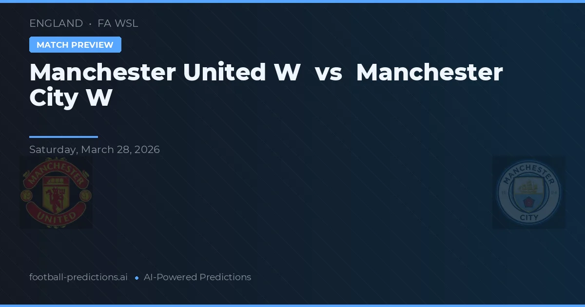 Manchester United W vs Manchester City W — pronostic și avancronică meci