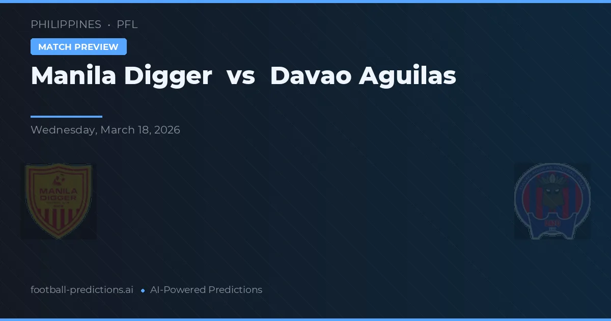 Manila Digger vs Davao Aguilas — pronostic și avancronică meci