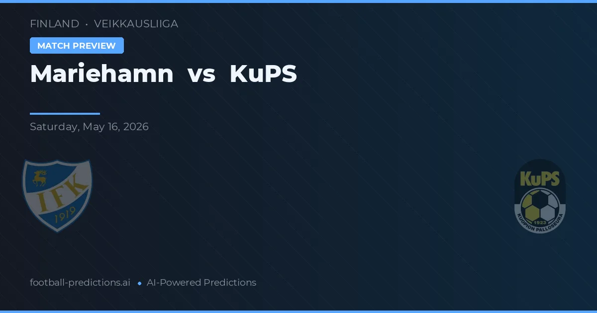 Mariehamn vs KuPS — pronostic și avancronică meci