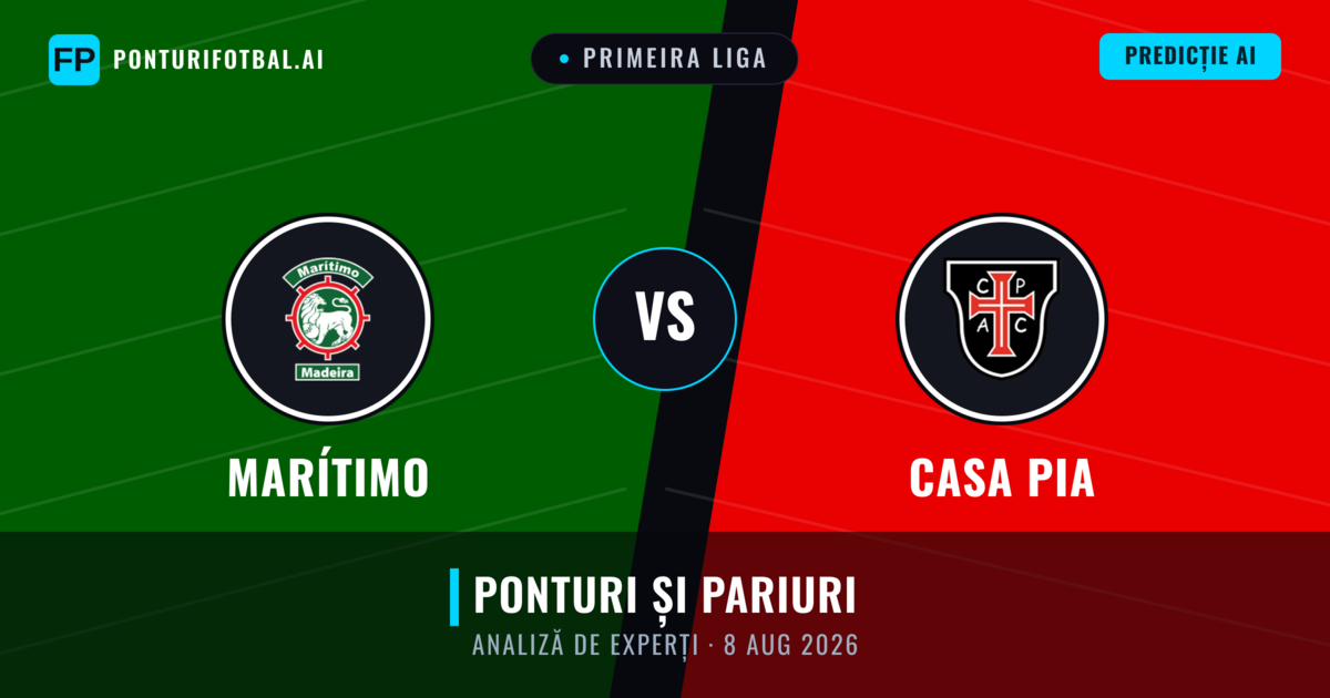 Marítimo vs Casa Pia — pronostic și avancronică meci