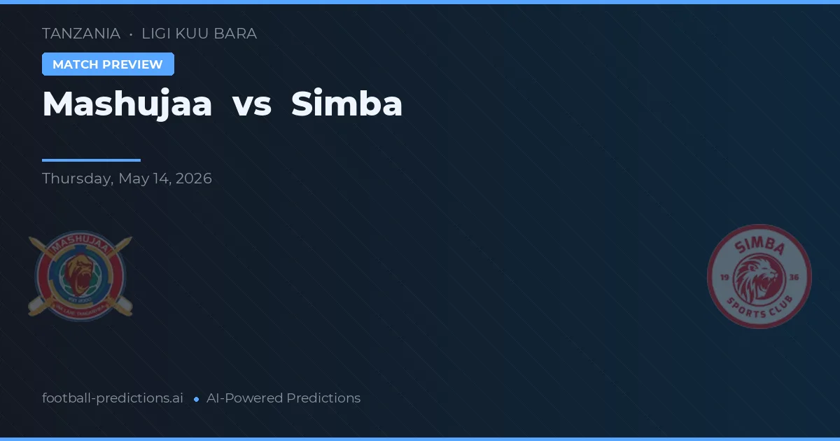 Mashujaa vs Simba — pronostic și avancronică meci