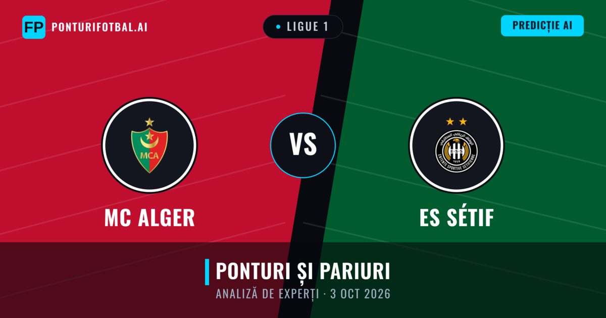 MC Alger vs ES Sétif — pronostic și avancronică meci