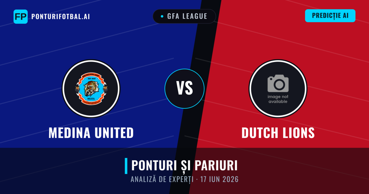 Medina United vs Dutch Lions — pronostic și avancronică meci