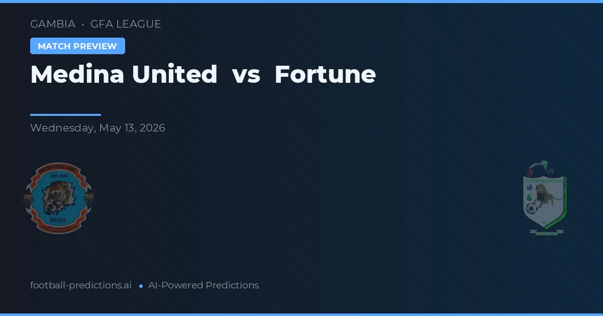 Medina United vs Fortune — pronostic și avancronică meci