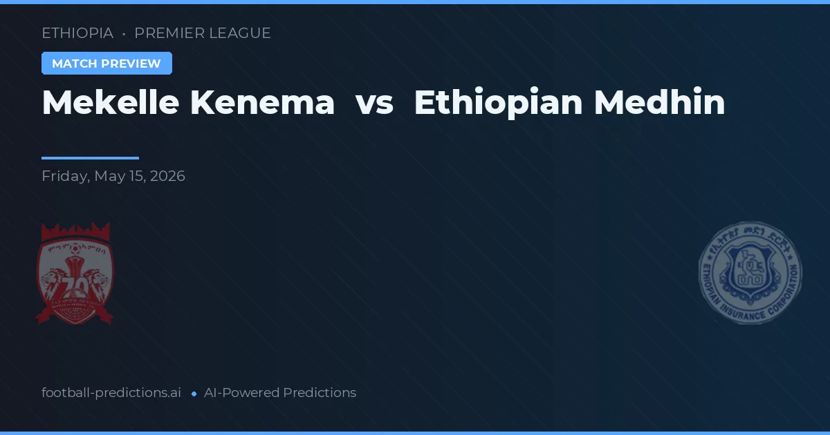 Mekelle Kenema vs Ethiopian Medhin — pronostic și avancronică meci