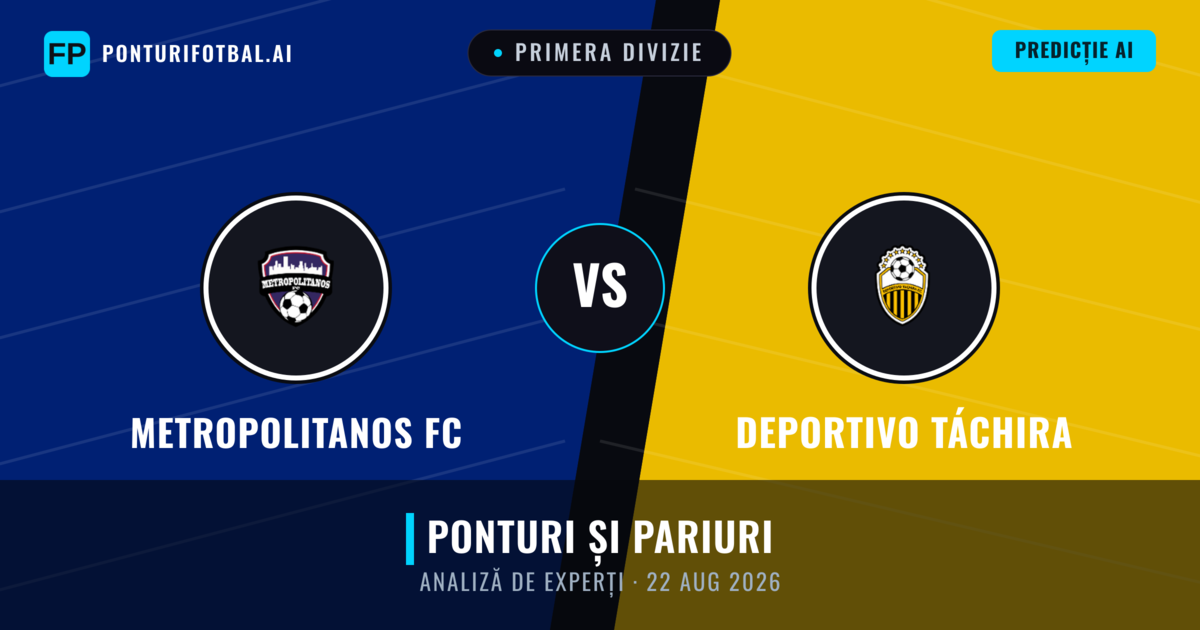 Metropolitanos FC vs Deportivo Táchira — pronostic și avancronică meci