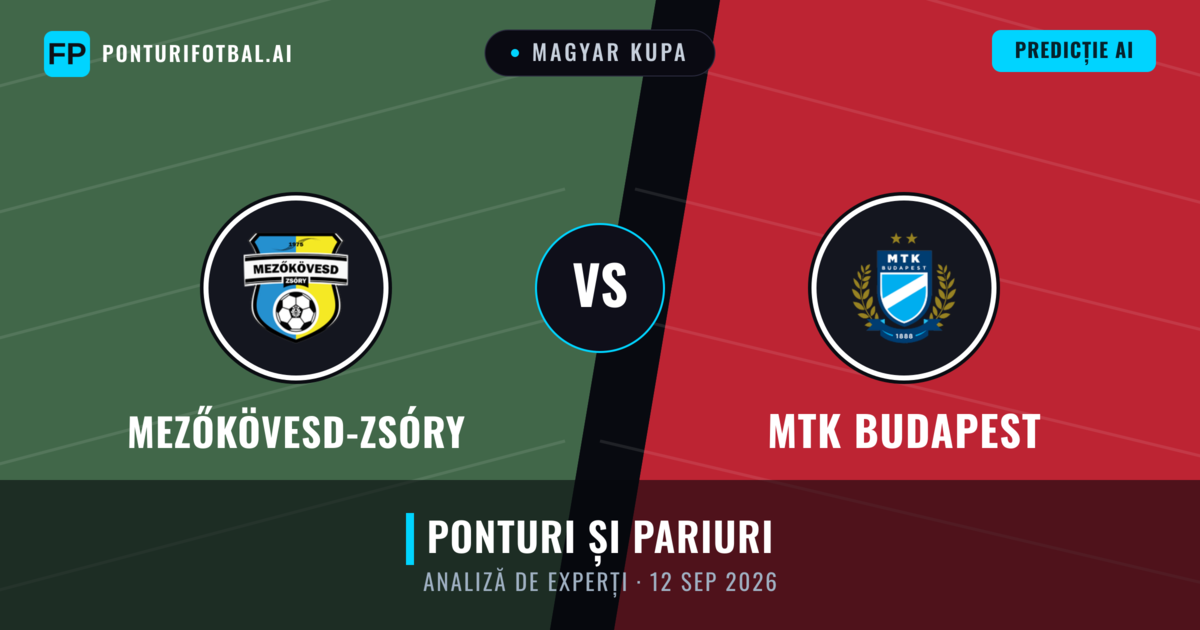 Mezőkövesd-Zsóry vs MTK Budapest — pronostic și avancronică meci
