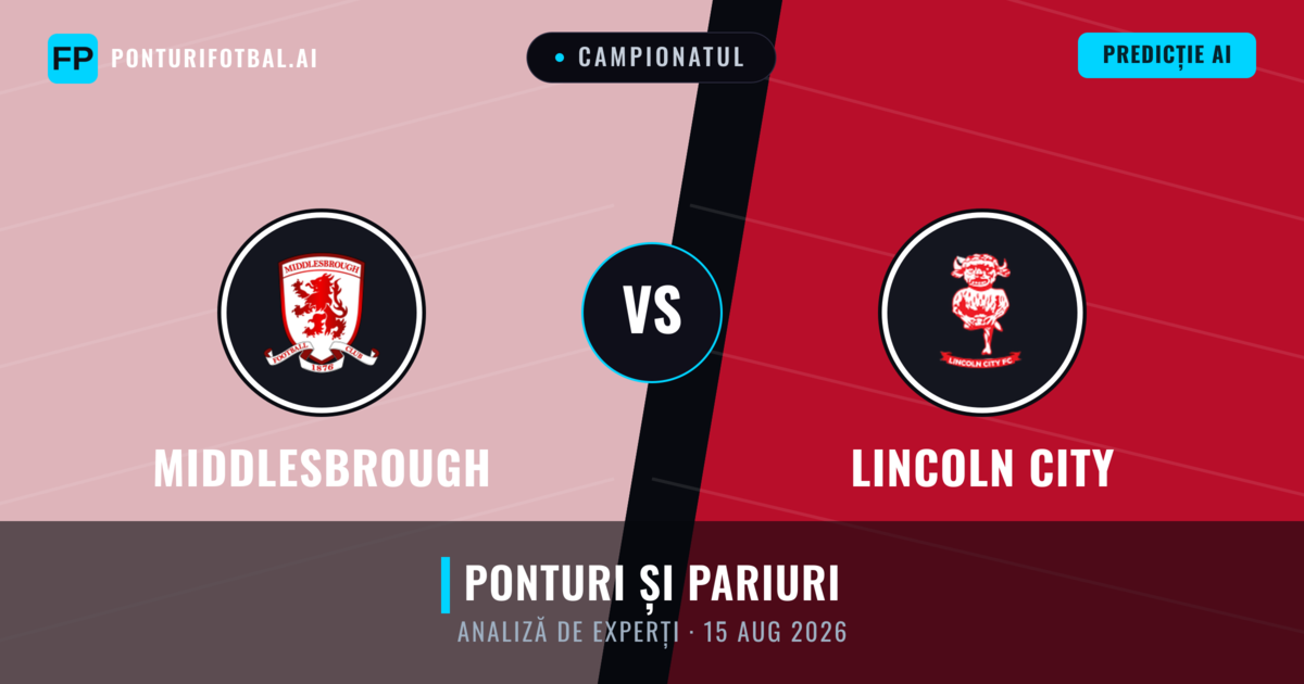Middlesbrough vs Lincoln City — pronostic și avancronică meci