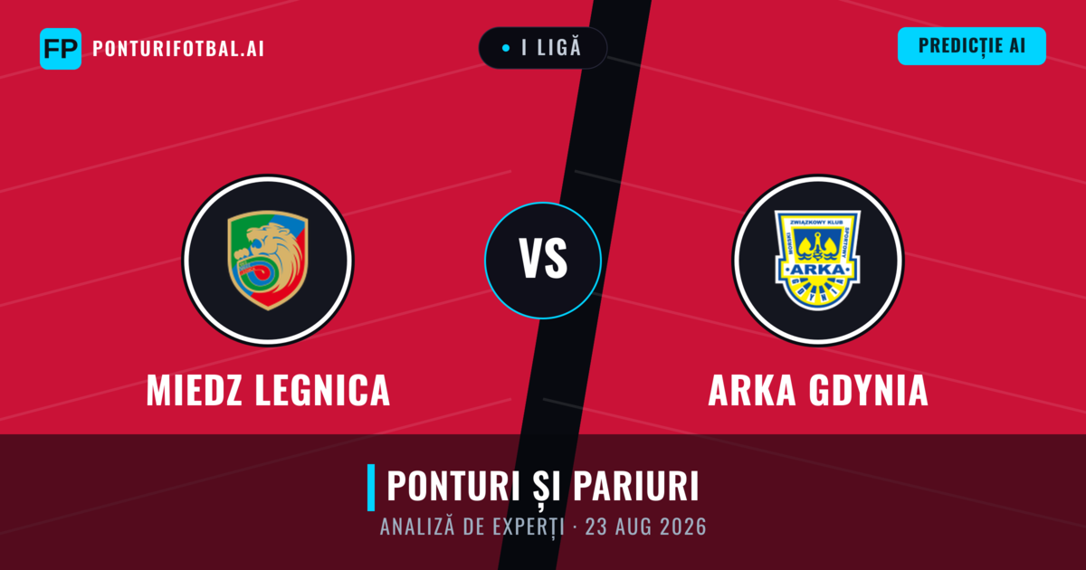 Miedz Legnica vs Arka Gdynia — pronostic și avancronică meci