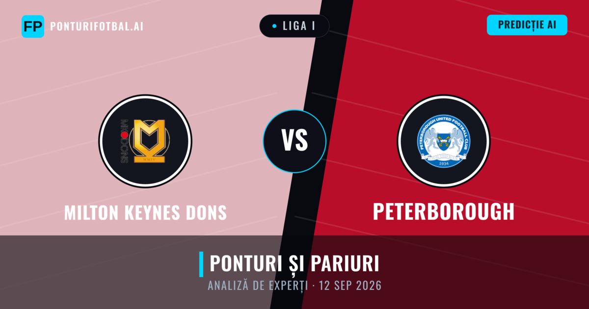 Milton Keynes Dons vs Peterborough — pronostic și avancronică meci