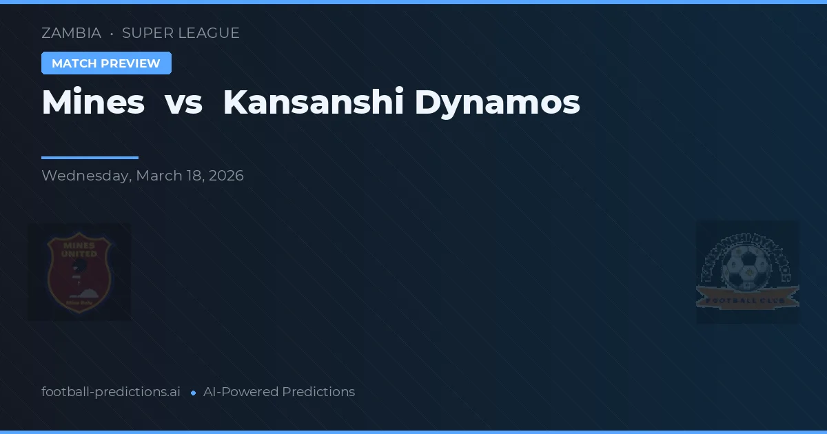 Mines vs Kansanshi Dynamos — pronostic și avancronică meci