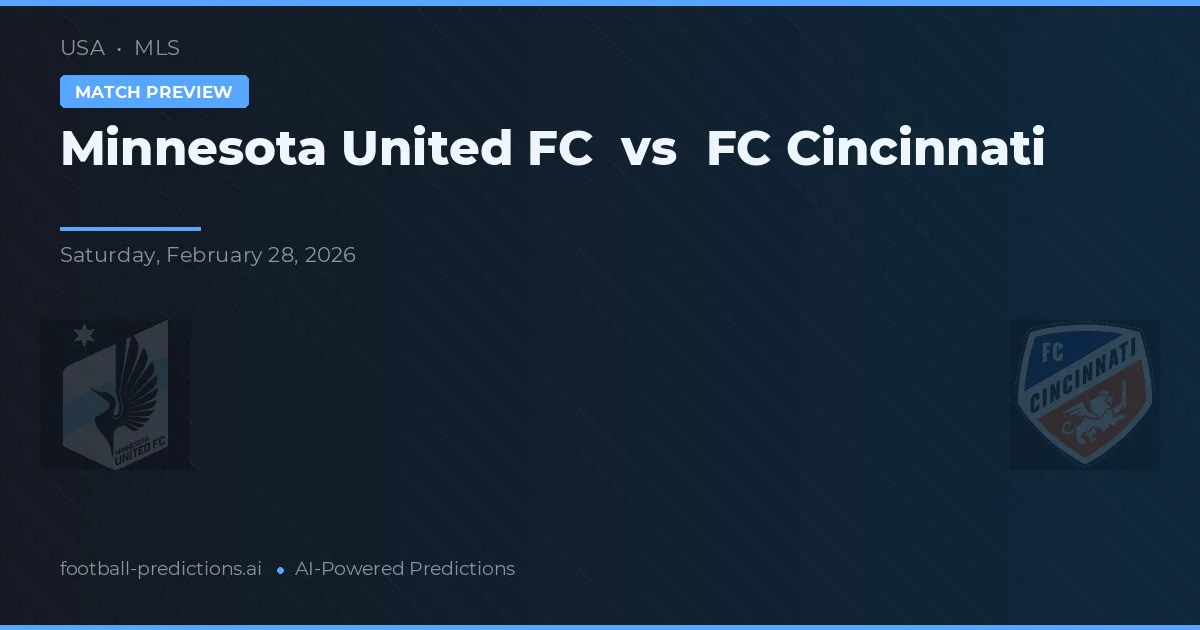Minnesota United FC vs FC Cincinnati — pronostic și avancronică meci