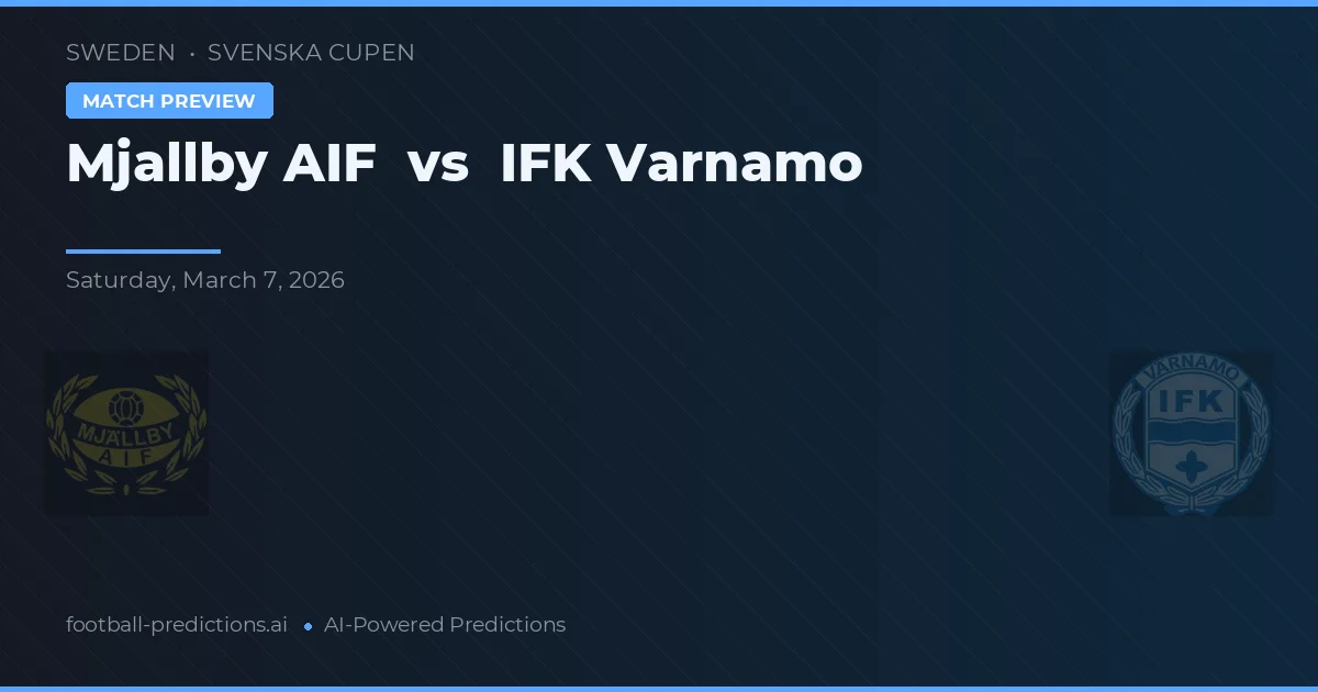Mjällby AIF vs IFK Värnamo — pronostic și avancronică meci