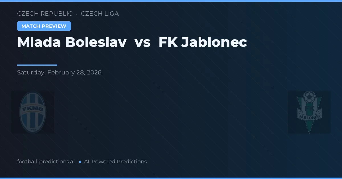 Mladá Boleslav vs FK Jablonec — pronostic și avancronică meci
