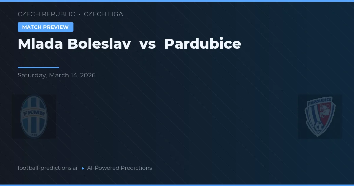 Mladá Boleslav vs Pardubice — pronostic și avancronică meci
