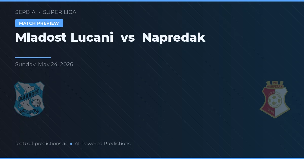 Mladost Lučani vs Napredak — pronostic și avancronică meci