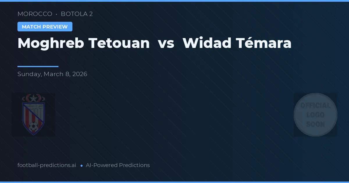 Moghreb Tetouan vs Widad Témara — pronostic și avancronică meci