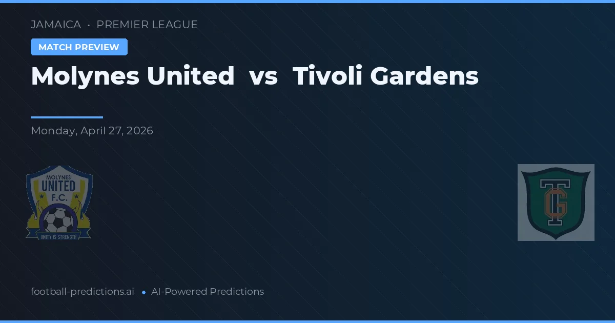 Molynes United vs Tivoli Gardens — pronostic și avancronică meci