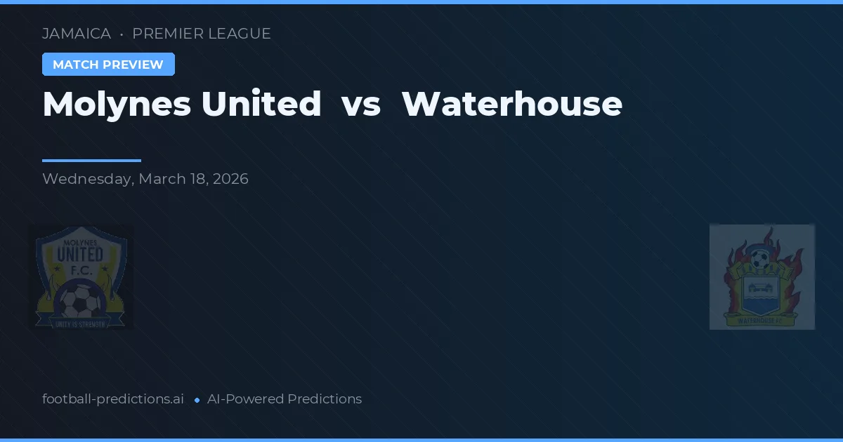 Molynes United vs Waterhouse — pronostic și avancronică meci