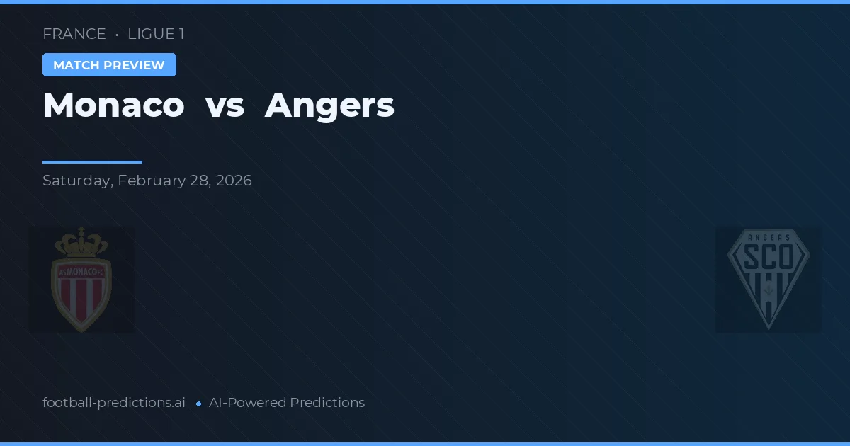Monaco vs Angers — pronostic și avancronică meci